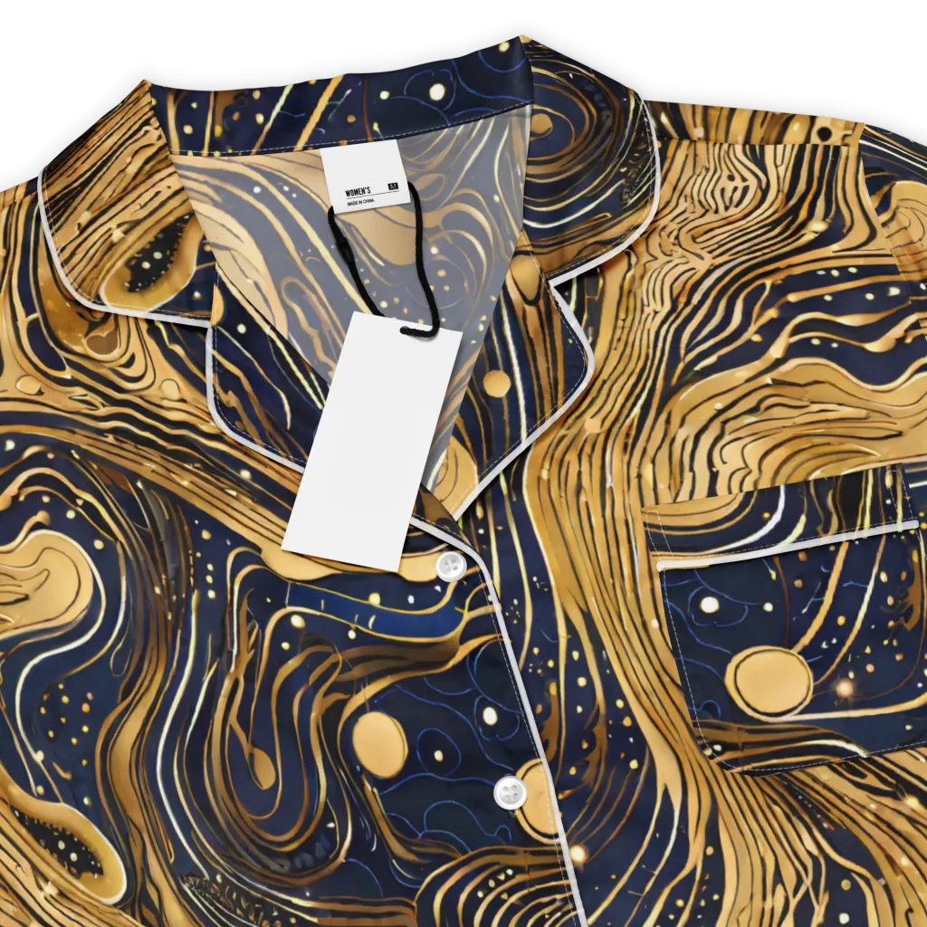 Midnight Aurum on Women's Short Sleeve Pajama Top — Product details
