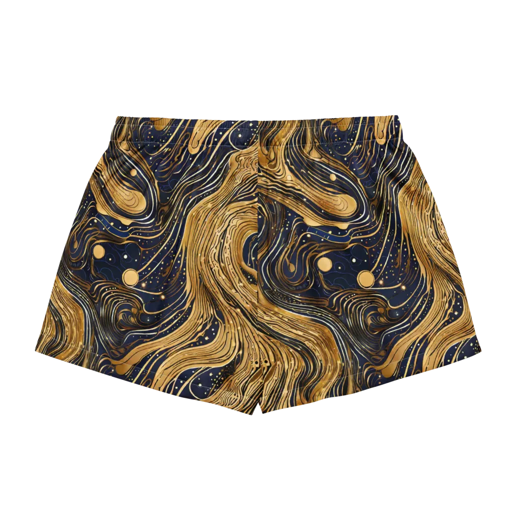 Midnight Aurum on Women's Pajama Shorts — Back