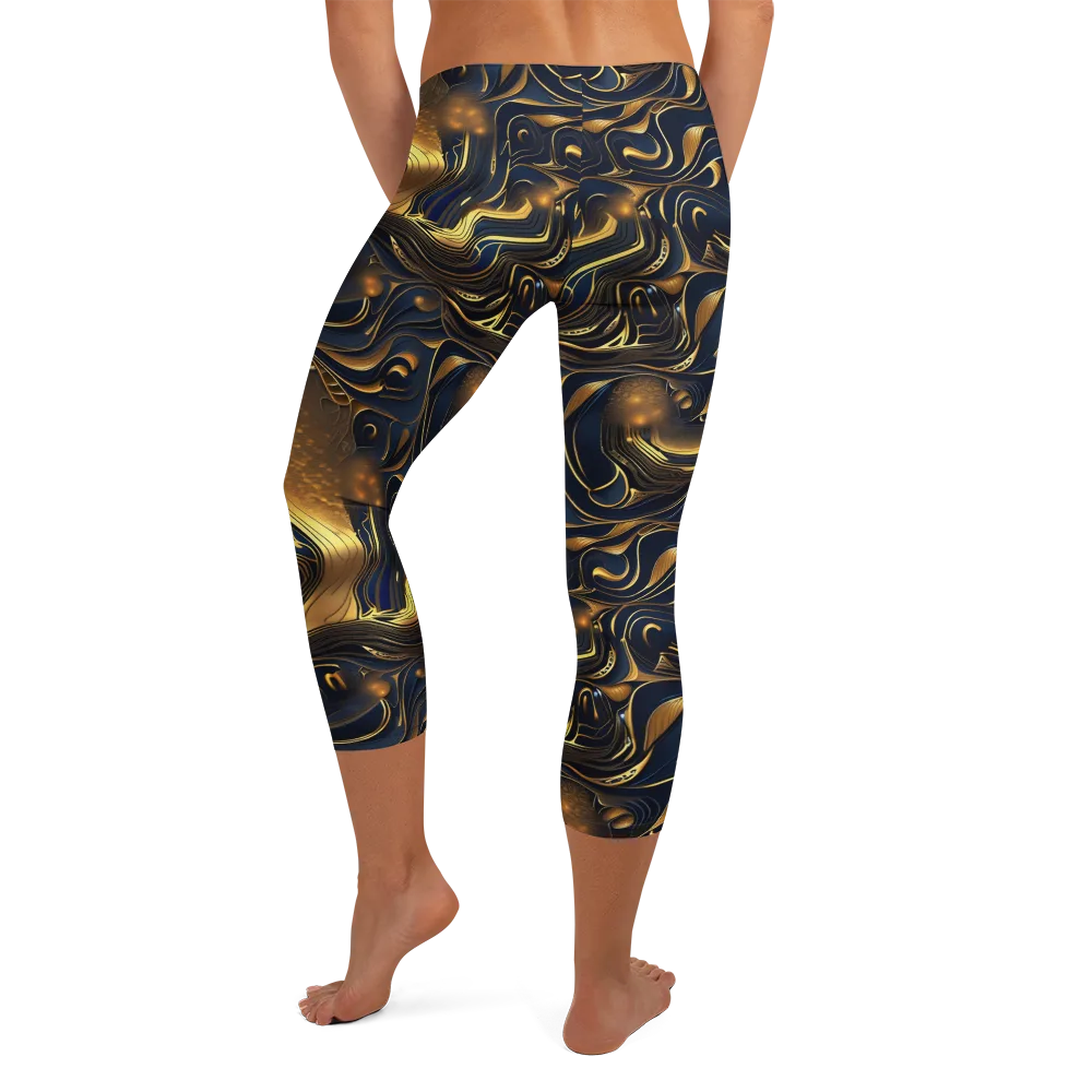 Midnight Molten on Capri Leggings — Back
