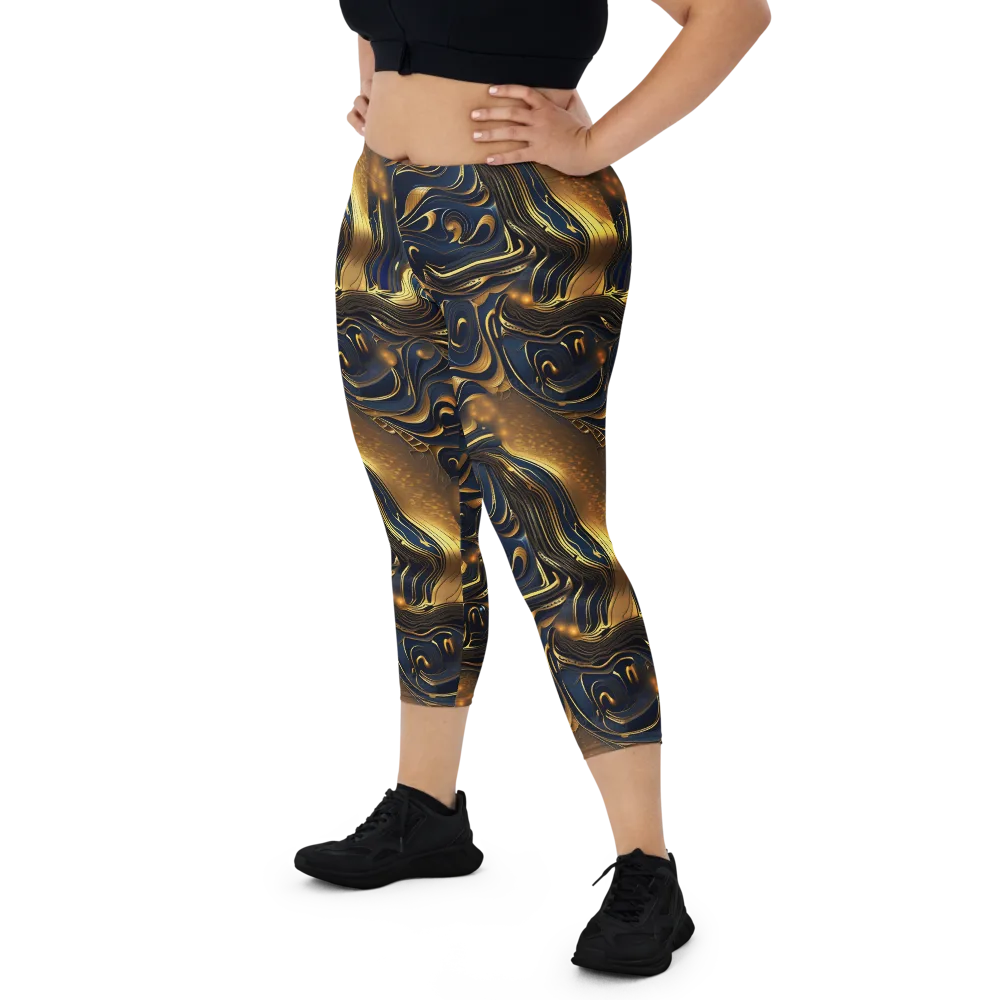 Midnight Molten on Capri Leggings — Front