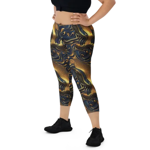 Midnight Molten on a Capri Leggings