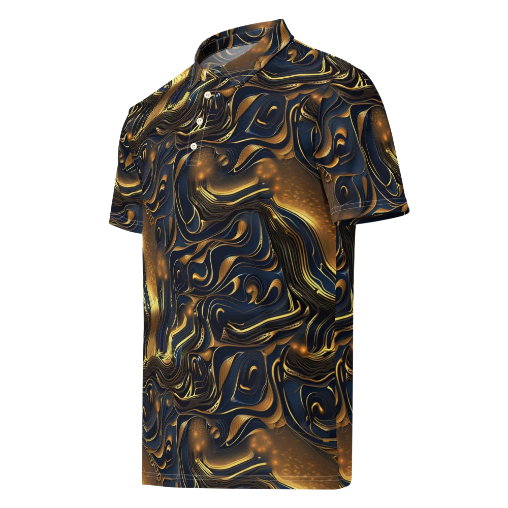 Midnight Molten on Men's Slim Fit Polo Shirt — Left Front
