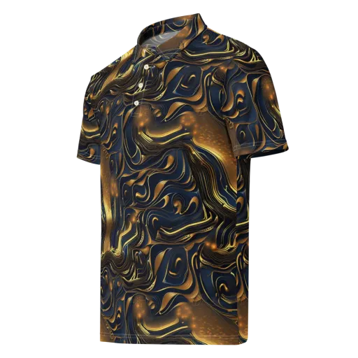 Midnight Molten on a Men's Slim Fit Polo Shirt