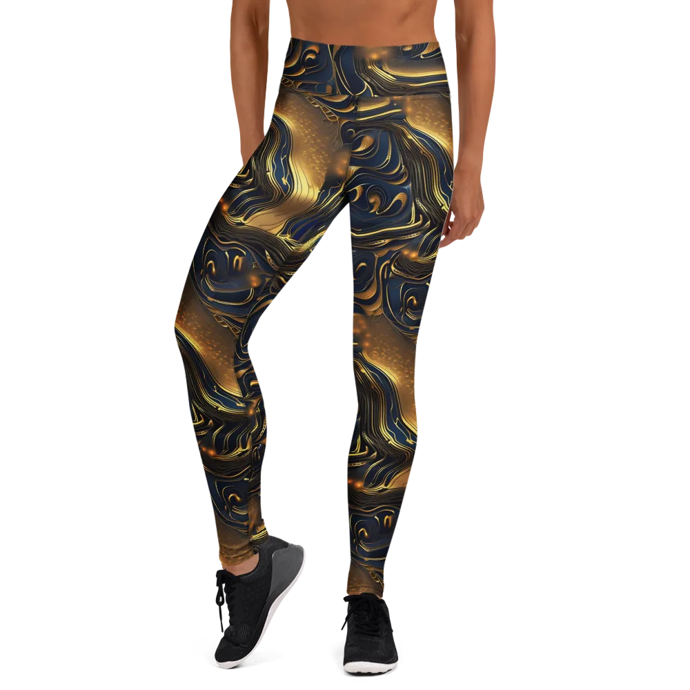 Midnight Molten on Yoga Leggings — Front