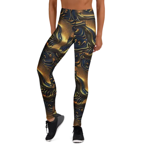 Midnight Molten on a Yoga Leggings