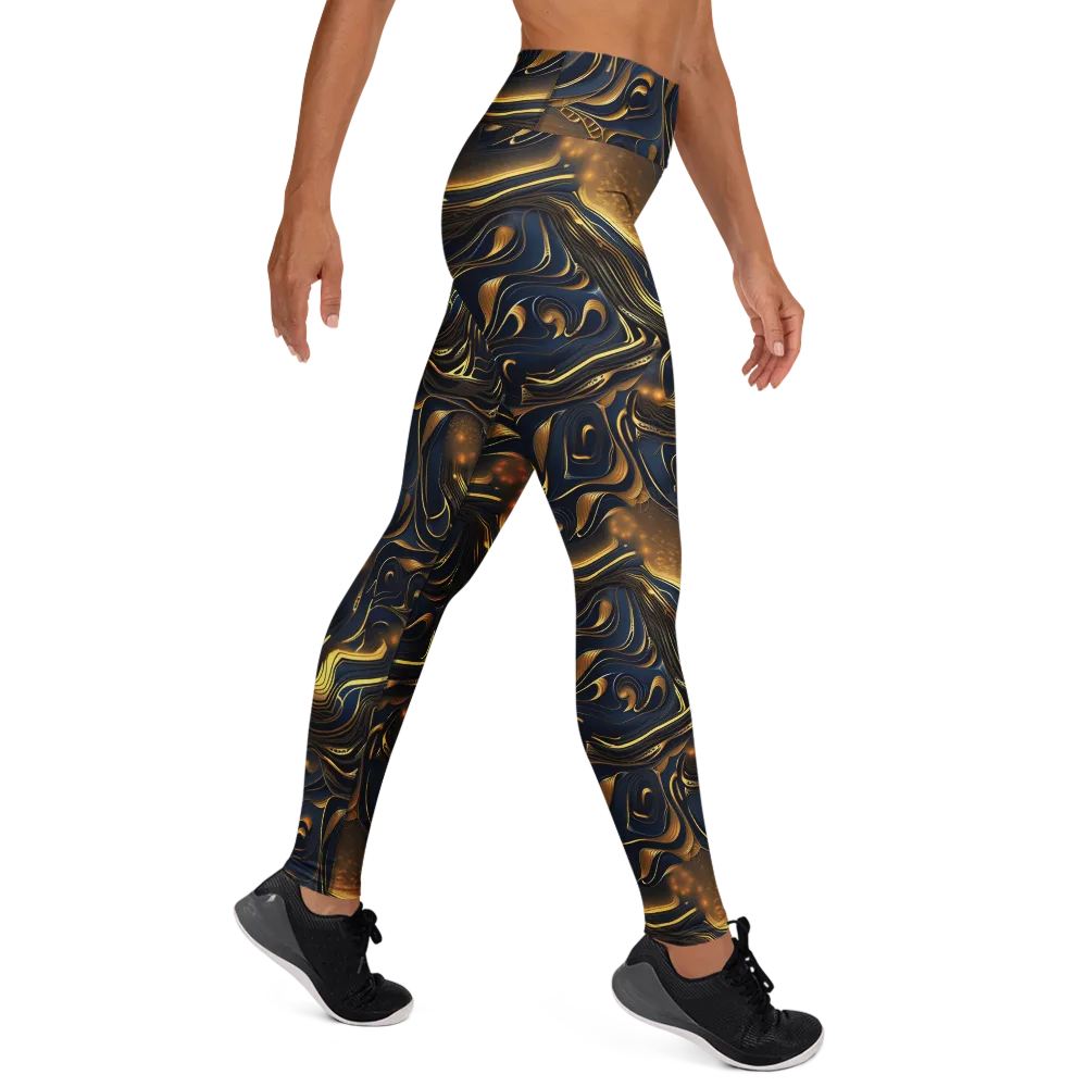 Midnight Molten on Yoga Leggings — Right