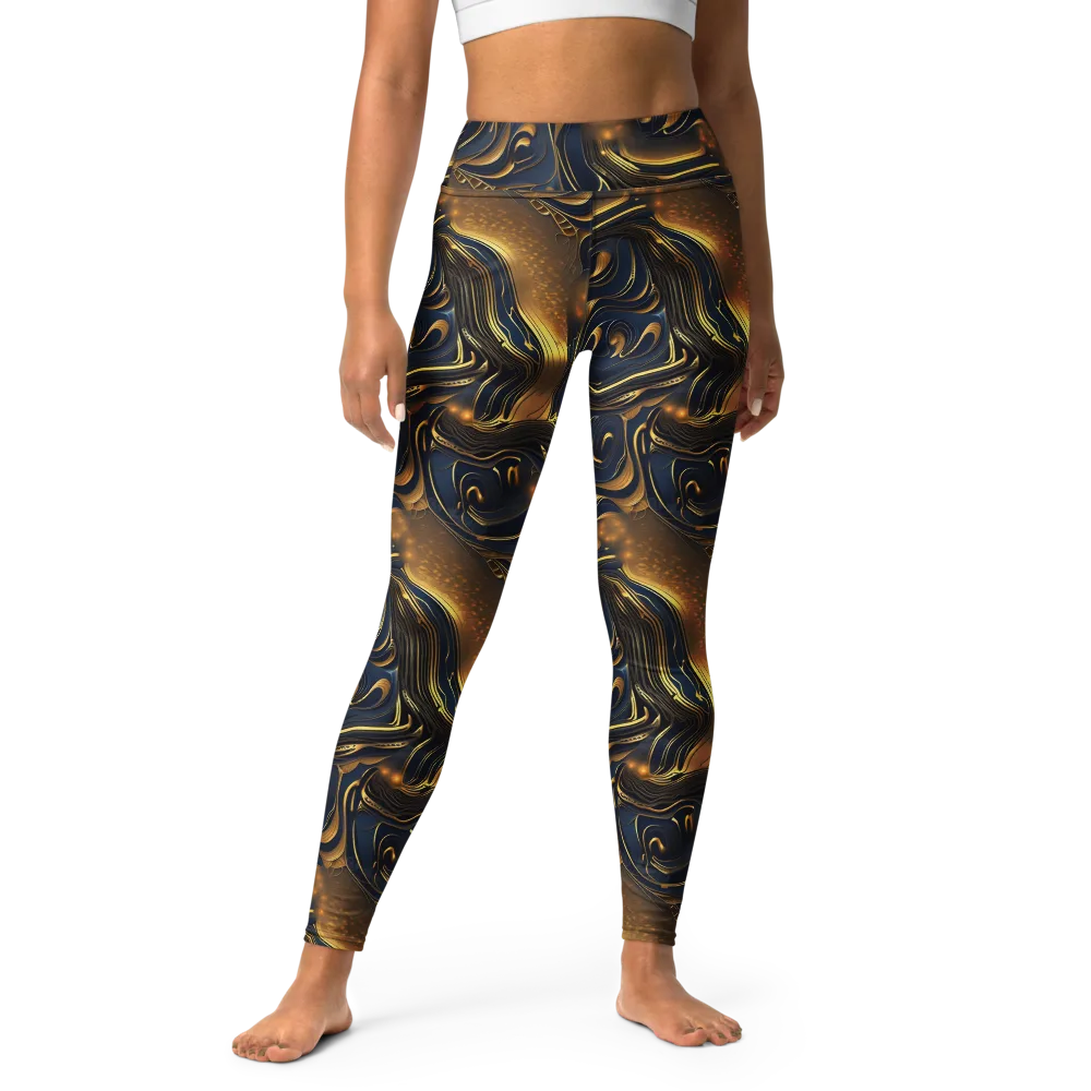 Midnight Molten on Yoga Leggings — Front