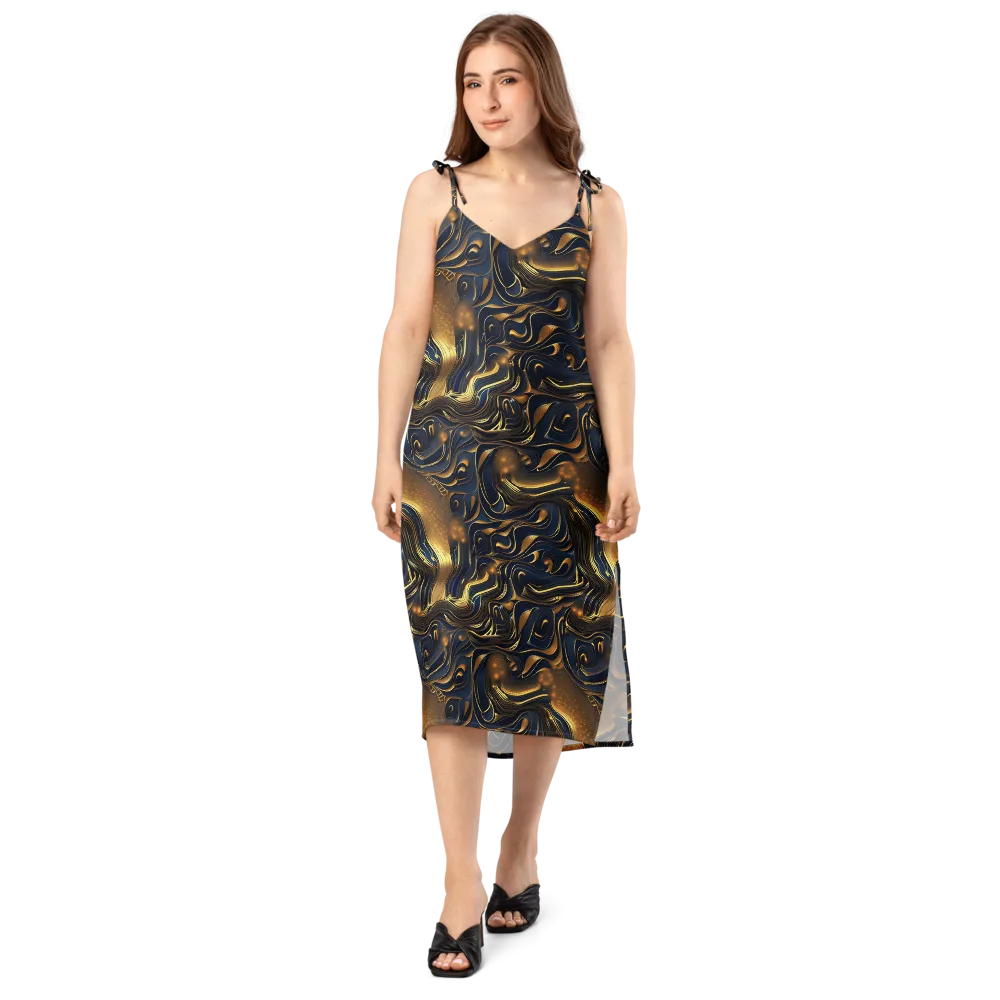 Midnight Molten on Slip Dress — Front