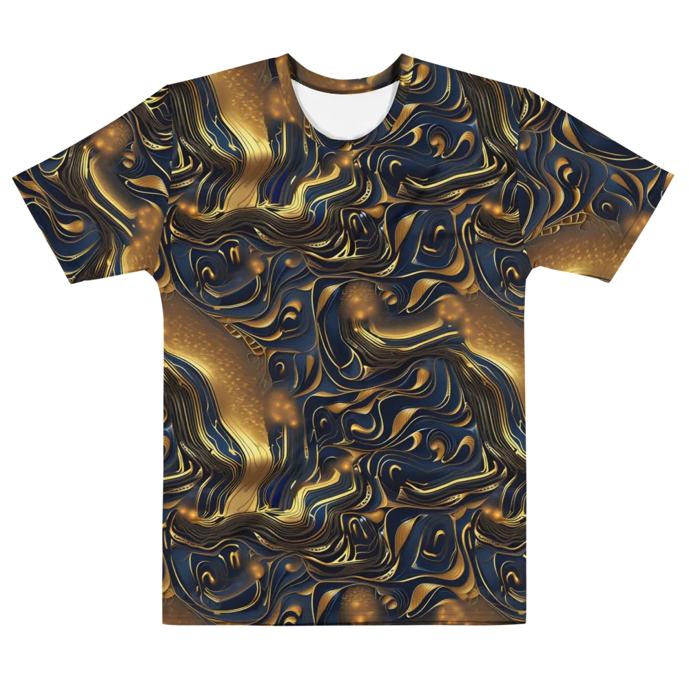 Midnight Molten on Men's Cotton Crew Neck T-Shirt — Front