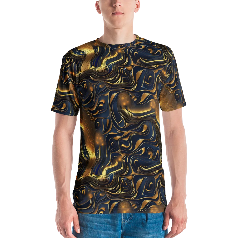 Midnight Molten on Men's Crew Neck T-Shirt — Front