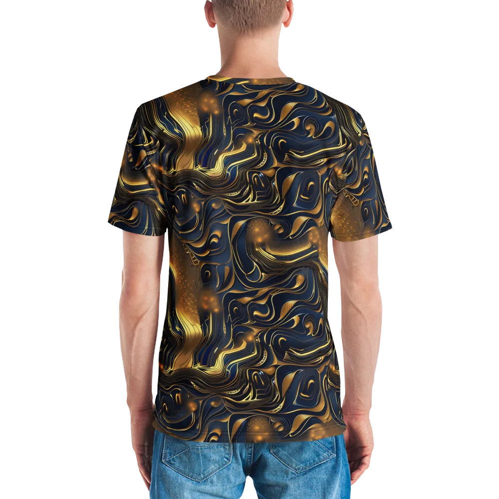 Midnight Molten on Men's Crew Neck T-Shirt — Back