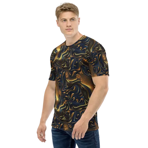 Midnight Molten on a Men's Crew Neck T-Shirt