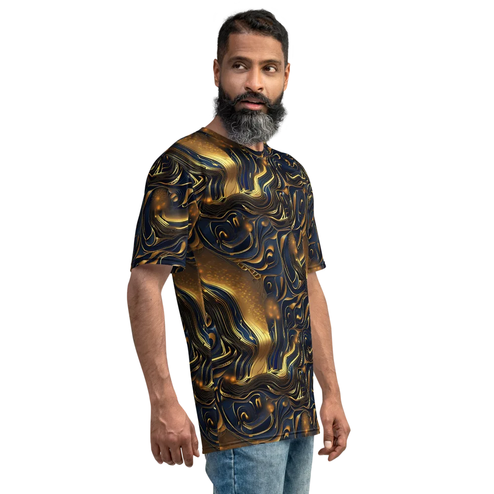 Midnight Molten on Men's Crew Neck T-Shirt — Right