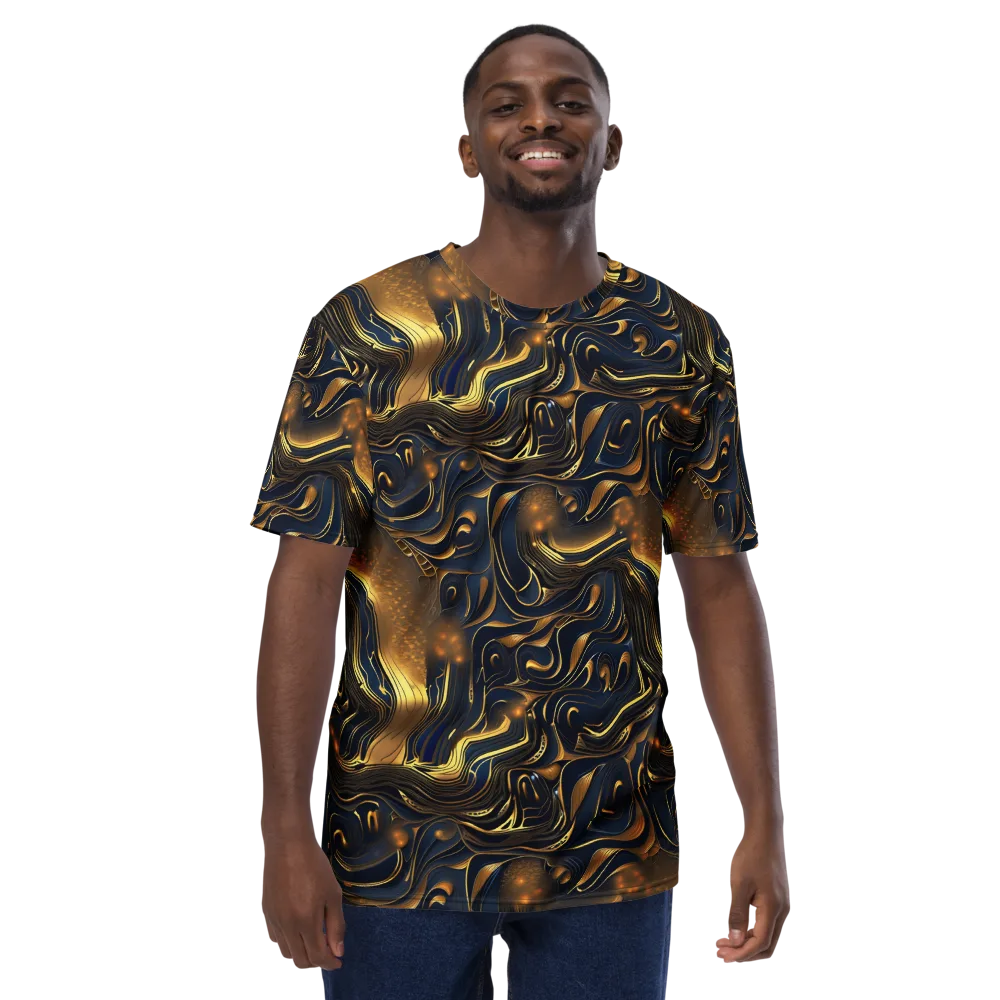 Midnight Molten on Men's Crew Neck T-Shirt — Front