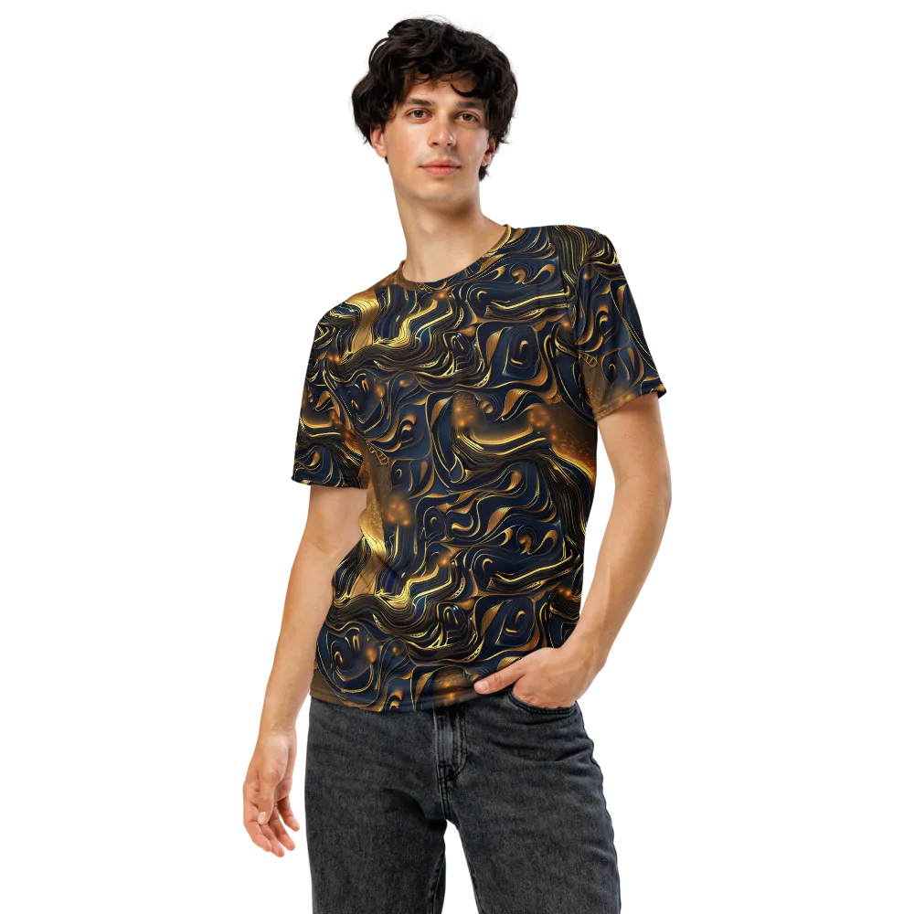 Midnight Molten on Men's Crew Neck T-Shirt — Front