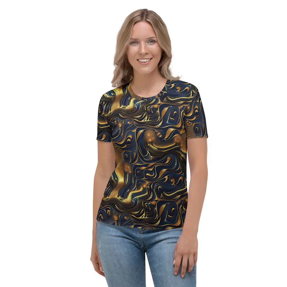 Midnight Molten on Women's Crew Neck T-Shirt — Front