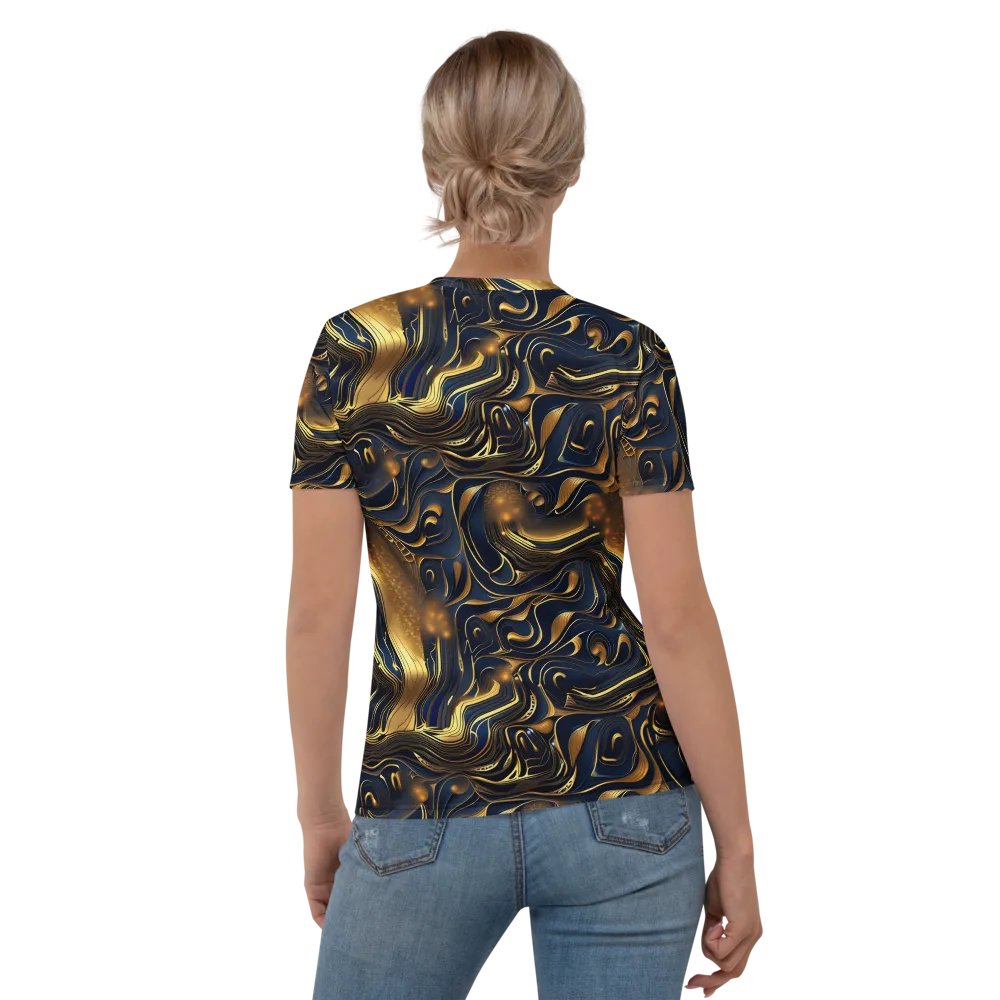 Midnight Molten on Women's Crew Neck T-Shirt — Back