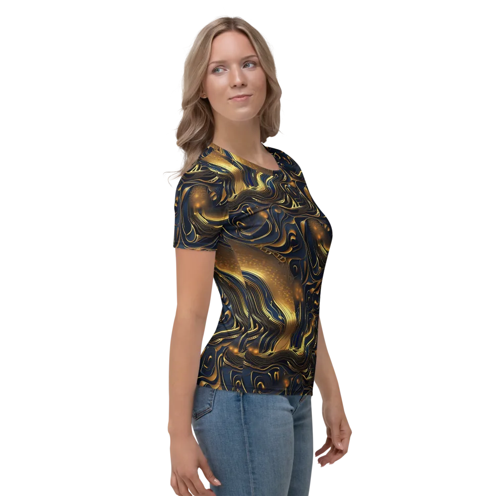 Midnight Molten on Women's Crew Neck T-Shirt — Right