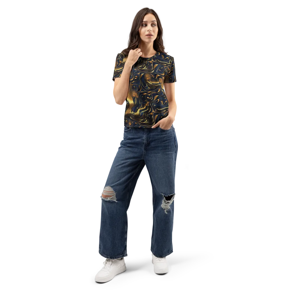 Midnight Molten on Women's Crew Neck T-Shirt — Front