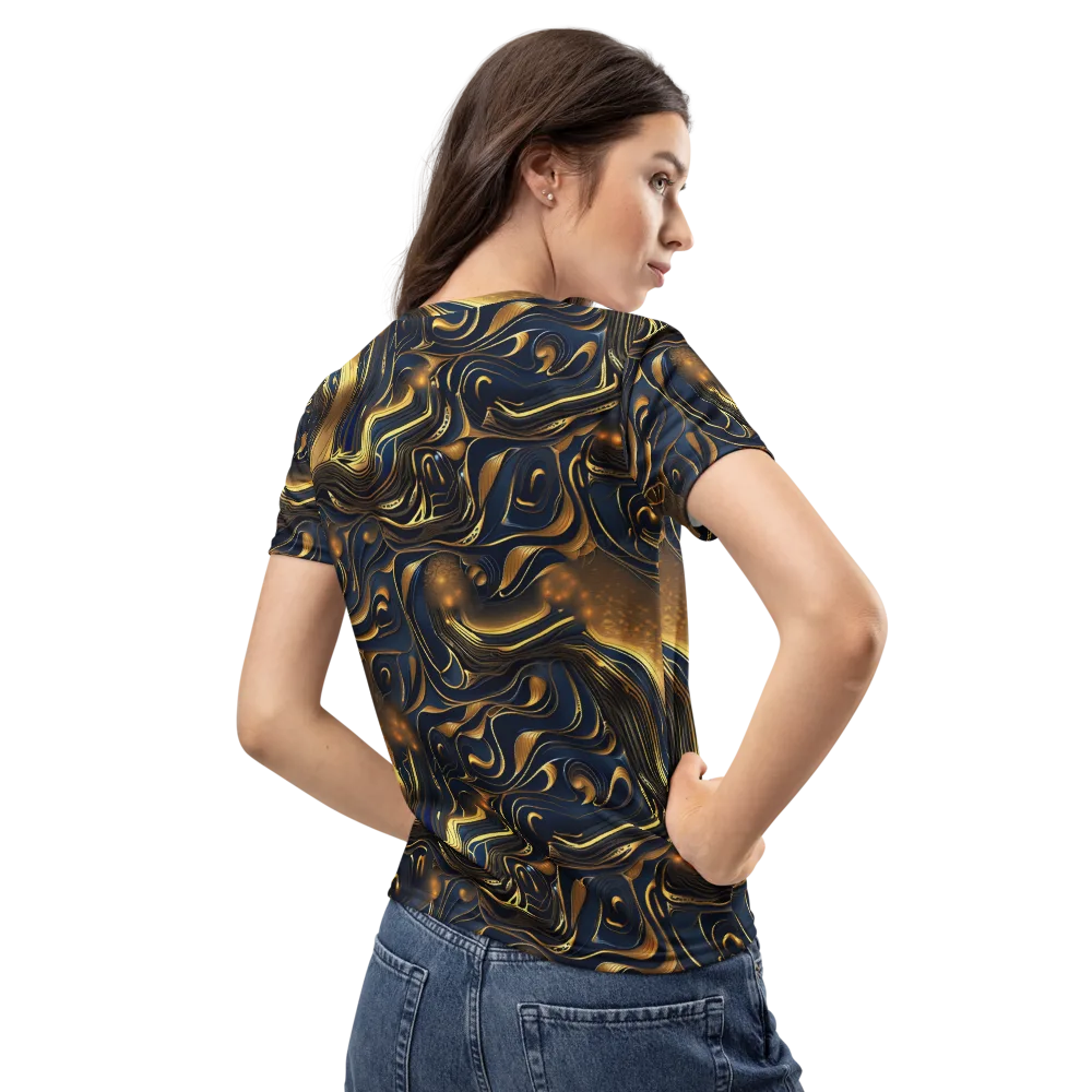 Midnight Molten on Women's Crew Neck T-Shirt — Back