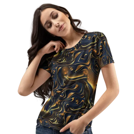 Midnight Molten on a Women's Crew Neck T-Shirt