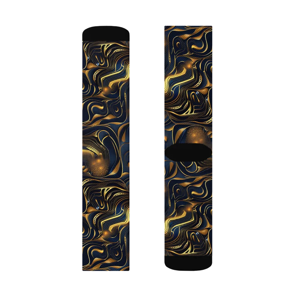 Midnight Molten on Socks — Left Sock