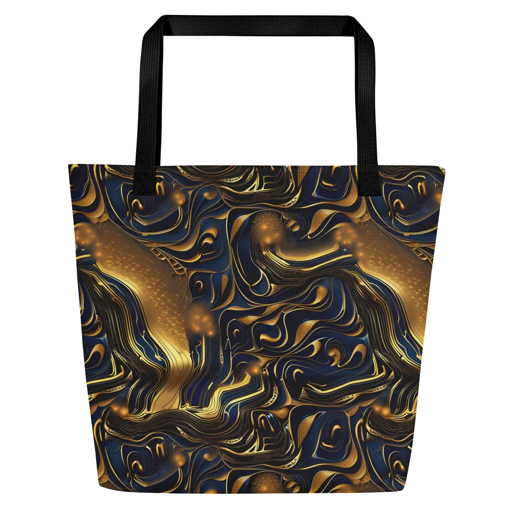 Midnight Molten on Large Tote Bag W/ Pocket — Front