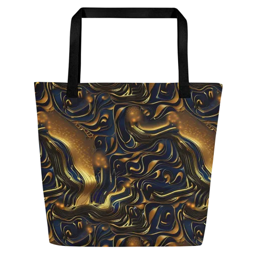 Midnight Molten on a Large Tote Bag W/ Pocket