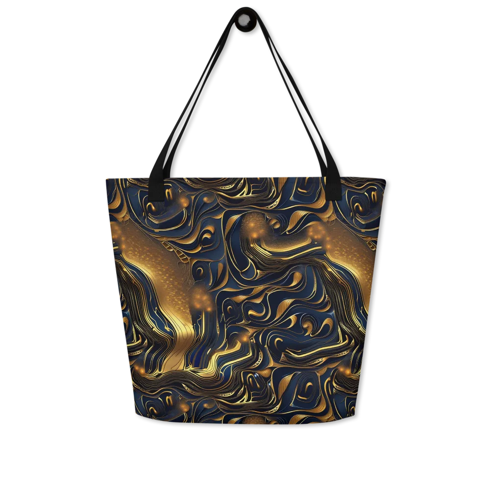 Midnight Molten on Large Tote Bag W/ Pocket — Front