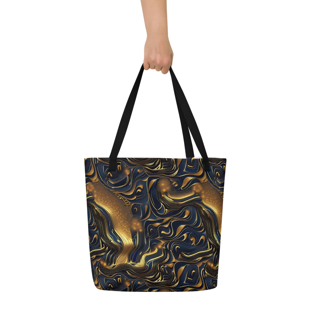 Midnight Molten on Large Tote Bag W/ Pocket — Front