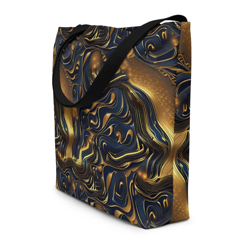 Midnight Molten on Large Tote Bag W/ Pocket — Front