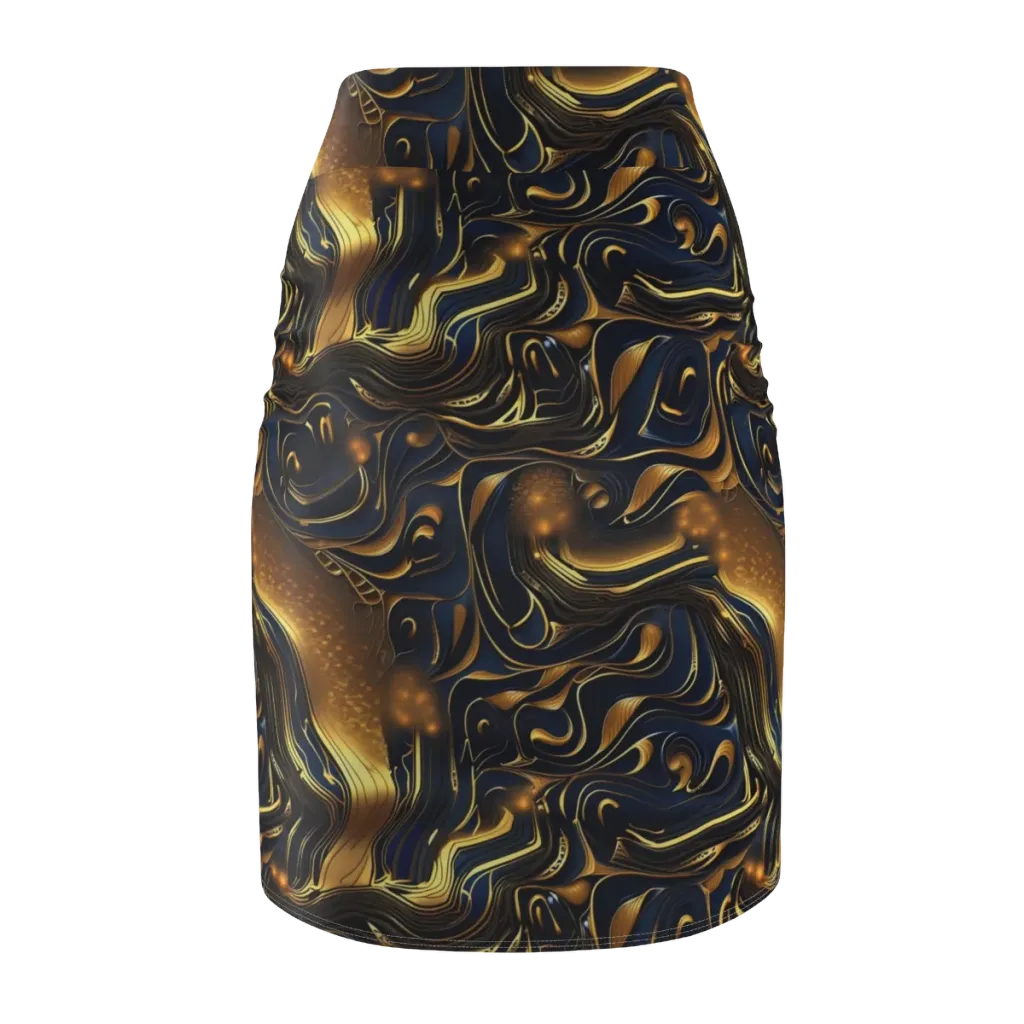 Midnight Molten on Pencil Skirt — Back