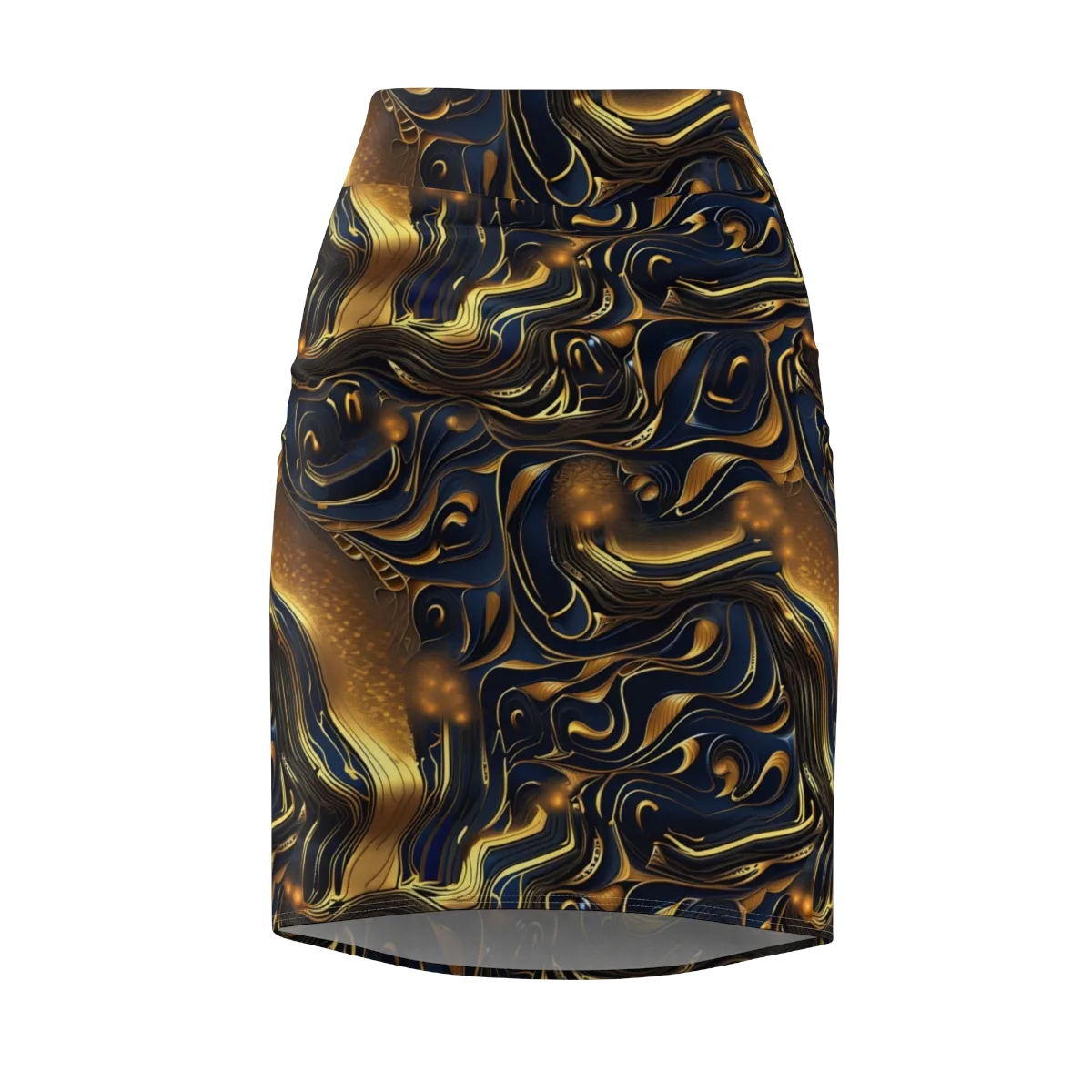 Midnight Molten on Pencil Skirt — Front