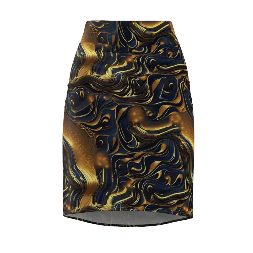 Midnight Molten on a Pencil Skirt