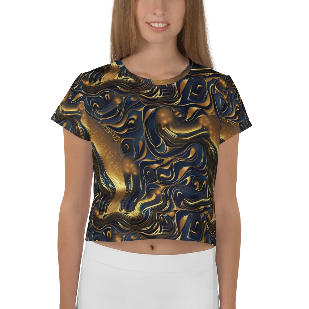 Midnight Molten on Crop Tee — Front