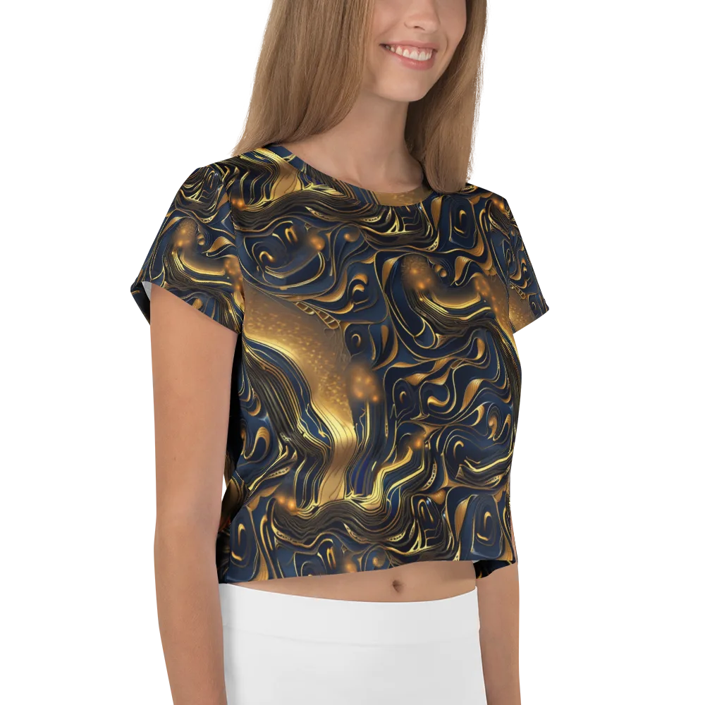 Midnight Molten on Crop Tee — Right