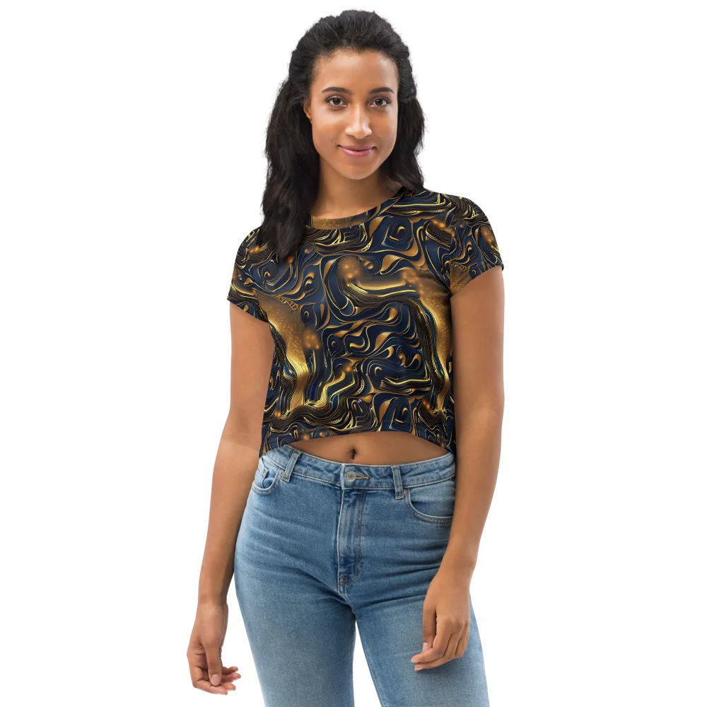 Midnight Molten on Crop Tee — Front