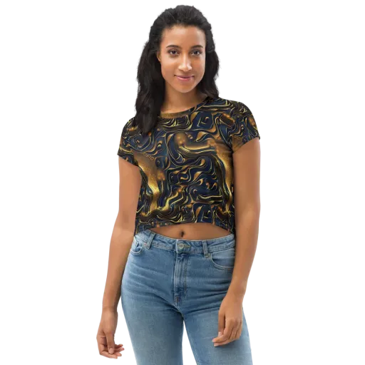 Midnight Molten on a Crop Tee