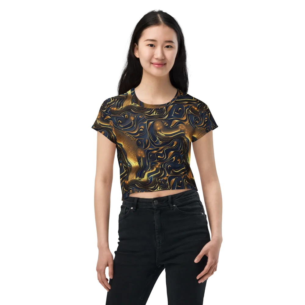 Midnight Molten on Crop Tee — Front