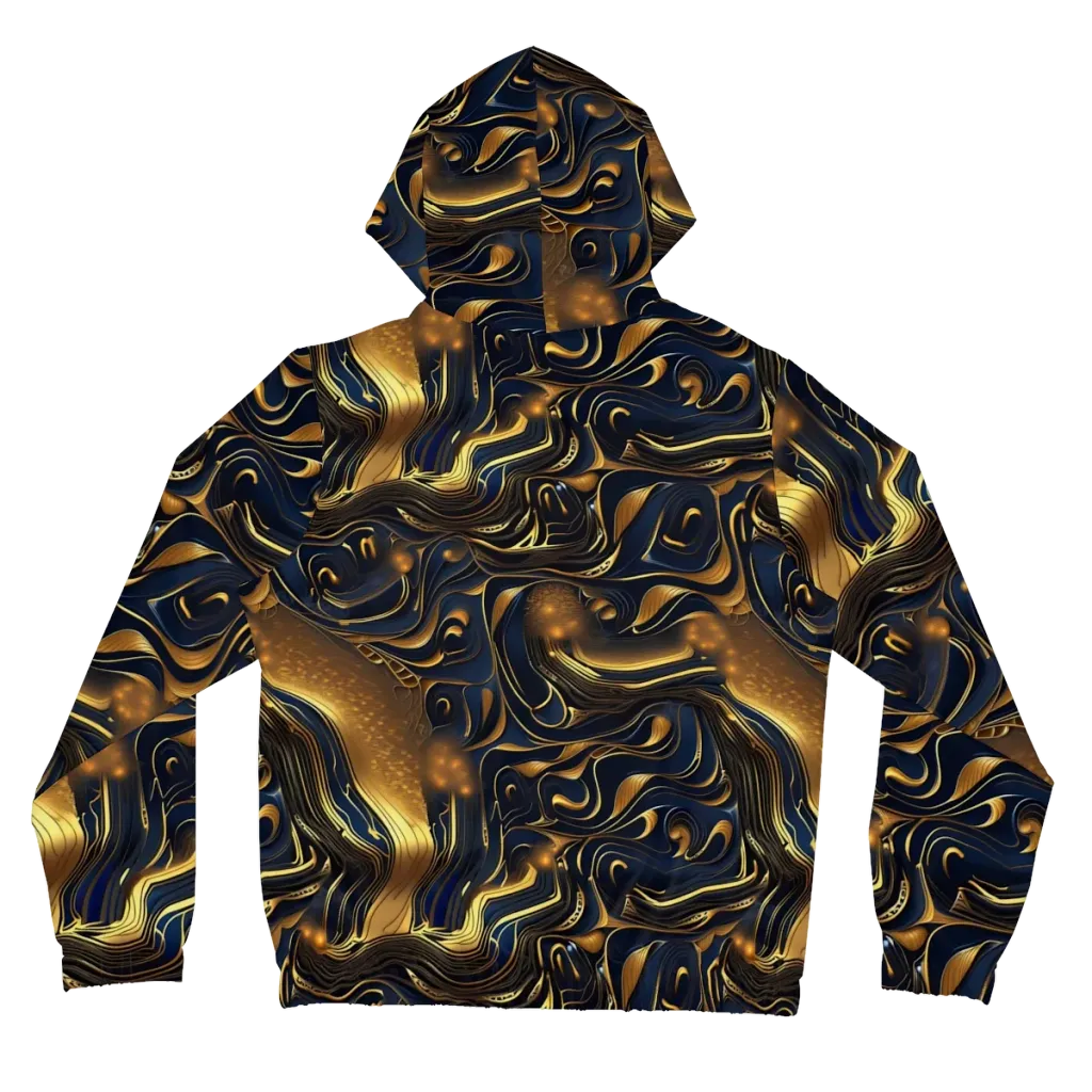 Midnight Molten on Women's Full-Zip Hoodie — Back