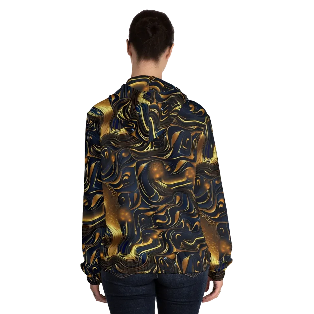 Midnight Molten on Women's Full-Zip Hoodie — Back On Person
