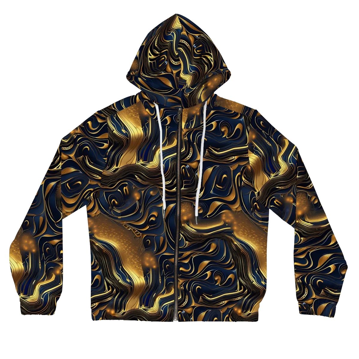 Midnight Molten on Women's Full-Zip Hoodie — Front