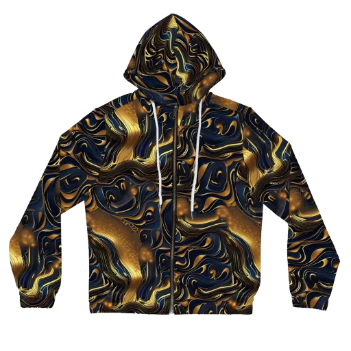 Midnight Molten on a Women's Full-Zip Hoodie