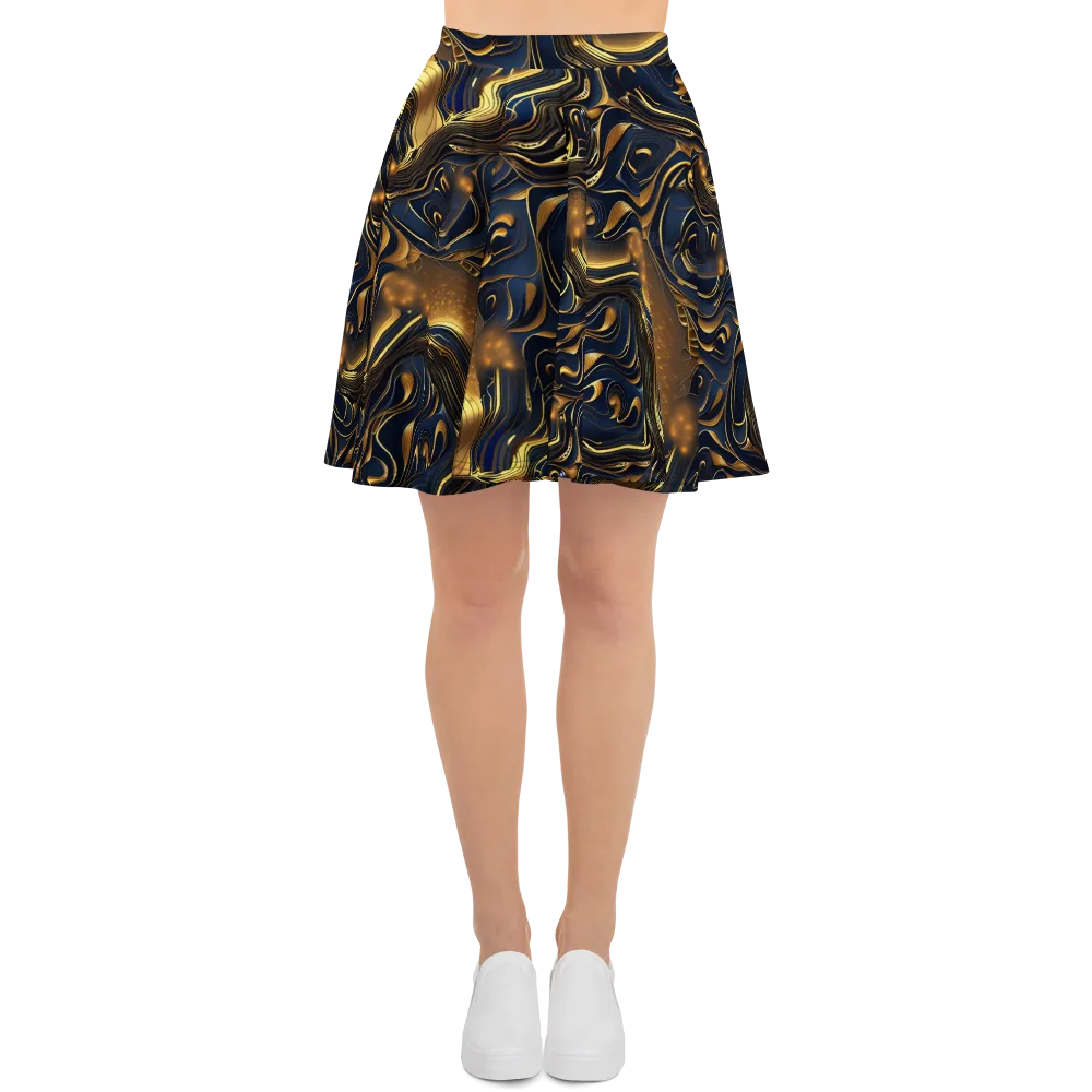 Midnight Molten on Skater Skirt — Front