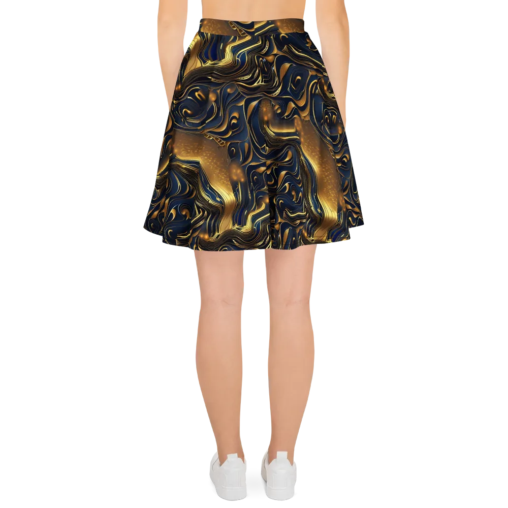 Midnight Molten on Skater Skirt — Back