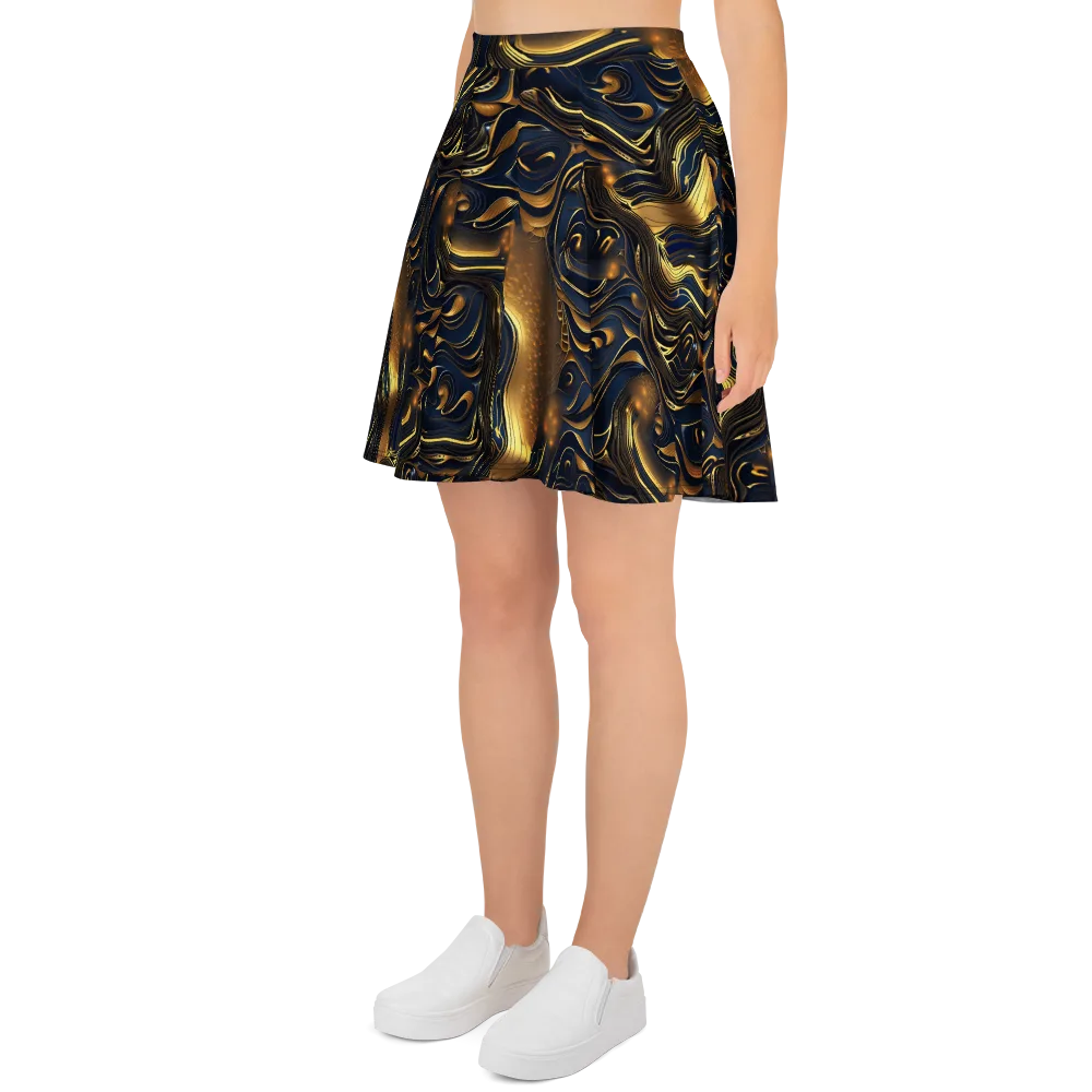 Midnight Molten on Skater Skirt — Left