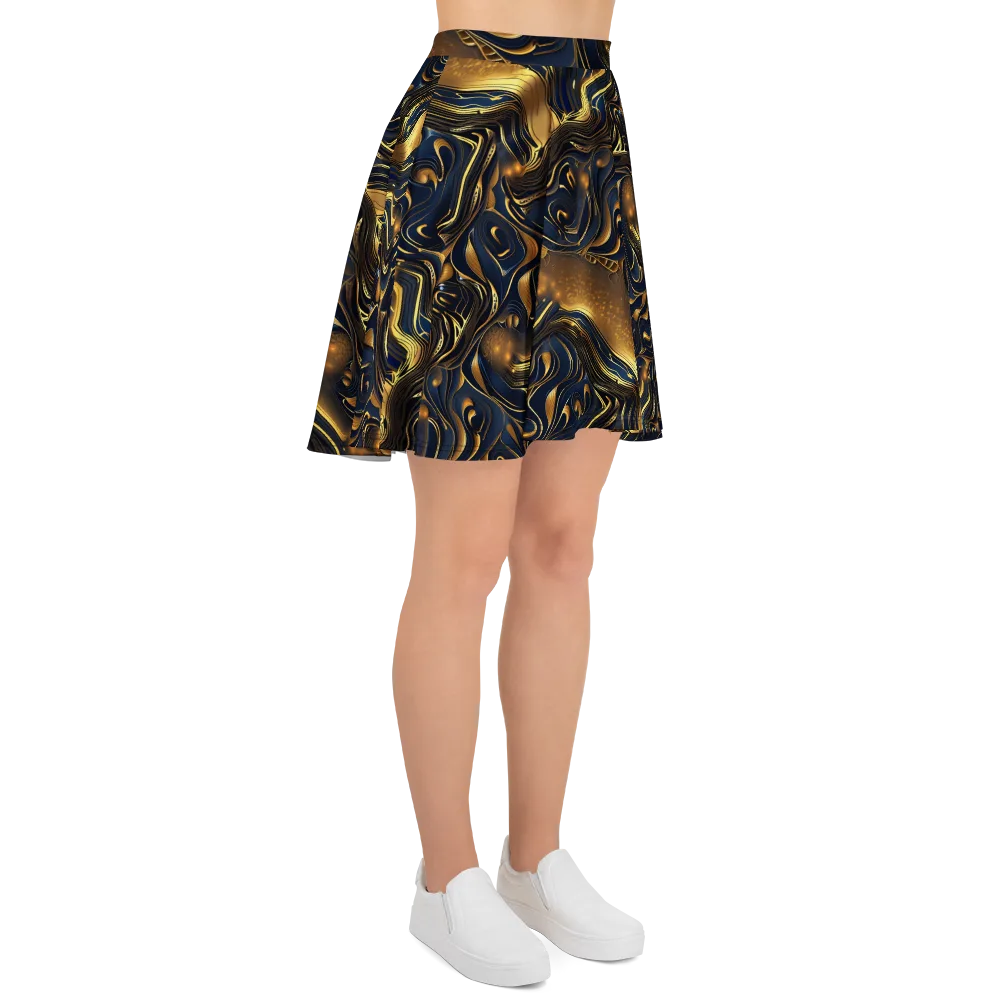 Midnight Molten on Skater Skirt — Right