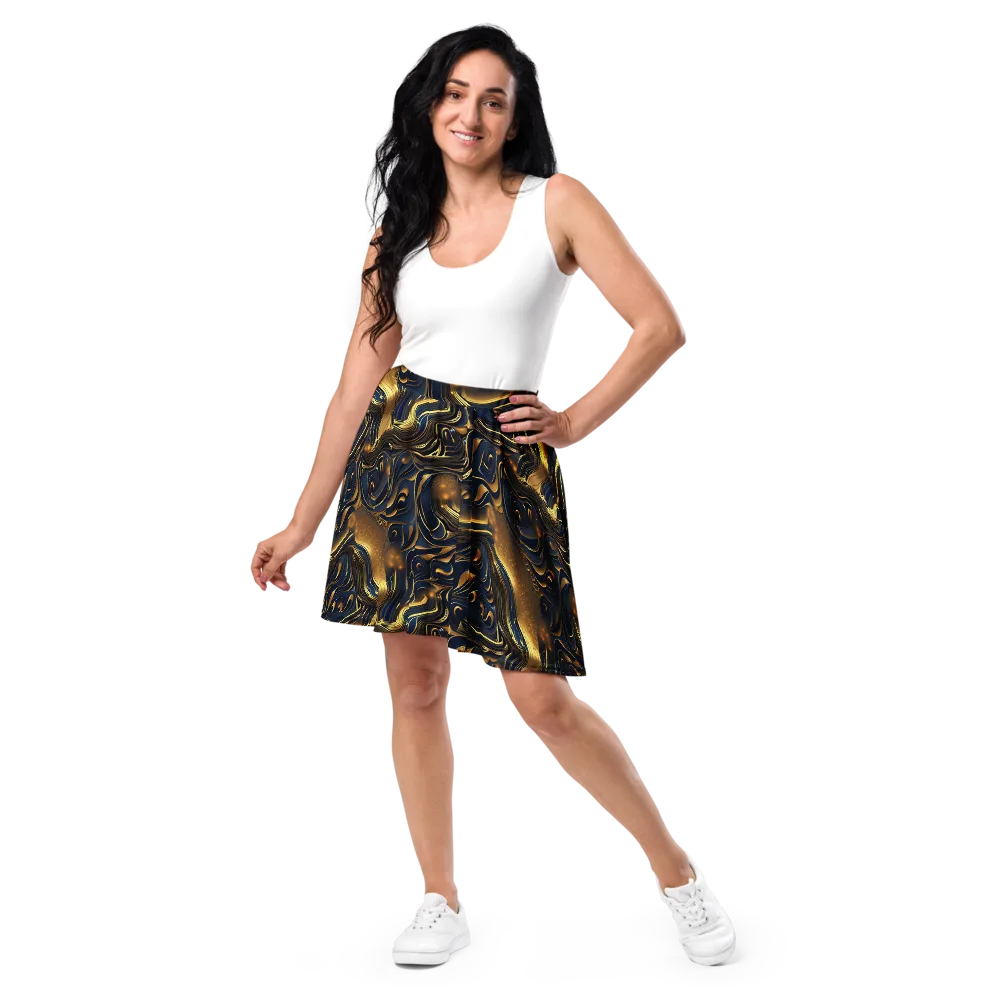 Midnight Molten on Skater Skirt — Front