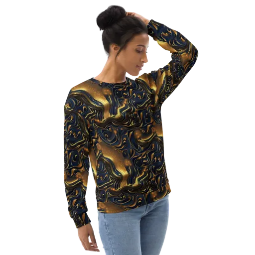 Midnight Molten on a Sweatshirt