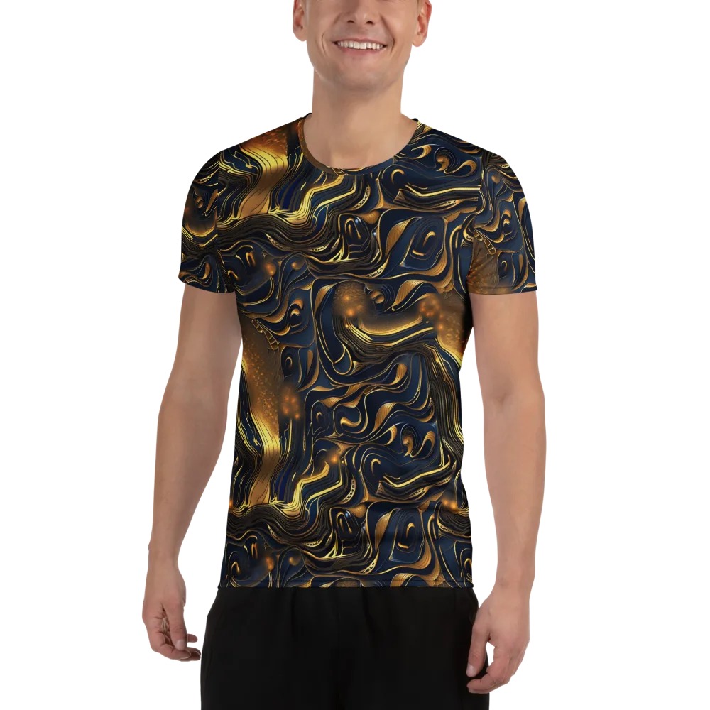 Midnight Molten on Men's Athletic T-Shirt — Front